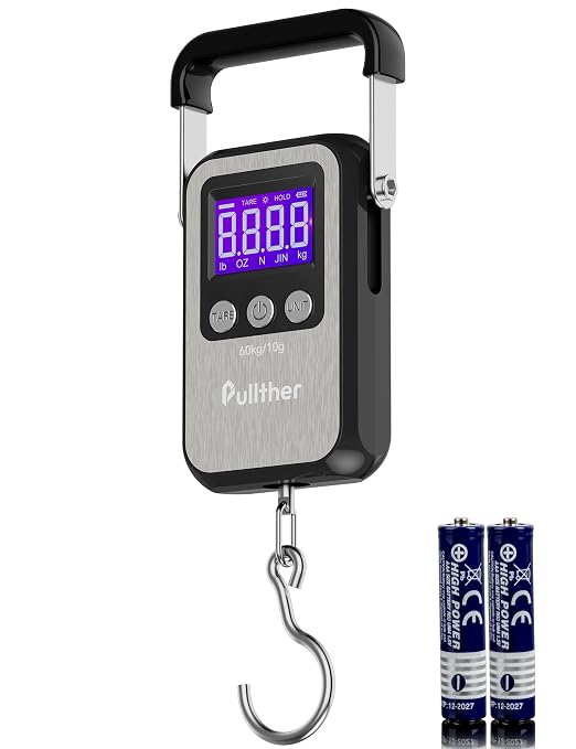 Fish Scale, Max 130lbs Fishing Scale,Multi-Mode Pound/Ounces & Kilograms,LCD Display