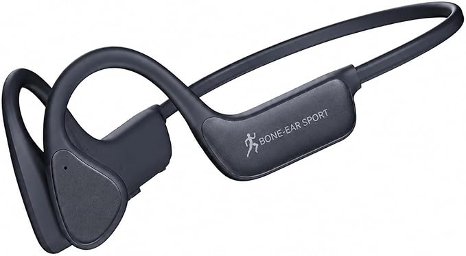 Bone Conduction Headphones, Bluetooth 5.4 Open-Ear Wireless Sports Earphones with Mic, 12H Playtime, IPX6 Sweatproof Premium Headset for Running, Cycling, Workouts (Black)