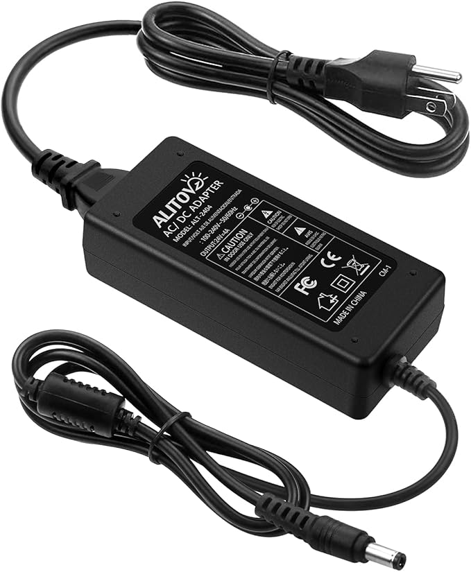ALITOVE 24V Power Supply 4A 96W AC/DC Adapter 100-240V AC to DC 24 Volt Converter 4amp 3.75A 3.5A 3A 2.5A Transformer 5.5x2.5mm for AMS-2-Pro LED Strip CCTV Camera LCD Monitor Massage Chair