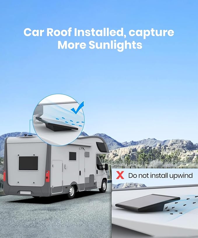 AUTO·VOX Magnetic Wireless Backup Camera with Solar Panel, 1 Minute Install Hitch Camera, Solar Assisted Charging for RV, 1080P HD 5" Monitor, IR Night Vision, IP69K Waterproof for Truck RV Trailer