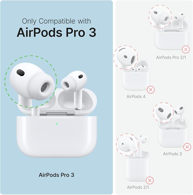 Catalyst for AirPods Pro 3 Case, IP68 Waterproof 330ft, 20ft Drop Proof Shockproof Protective Cover with Locking Latch, Total Protection AirPods Pro 3 case with Pull Tab, Wireless Charging, Carabiner
