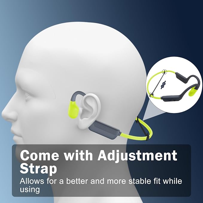 Swimming Headphones-Bone Conduction Headphones, IP68 Waterproof Open Earphones, LiteSurge Bluetooth 5.4 Underwater Sport Earbuds with 32 GB MP3 Memory for Swimming, Marathon-Turquoise