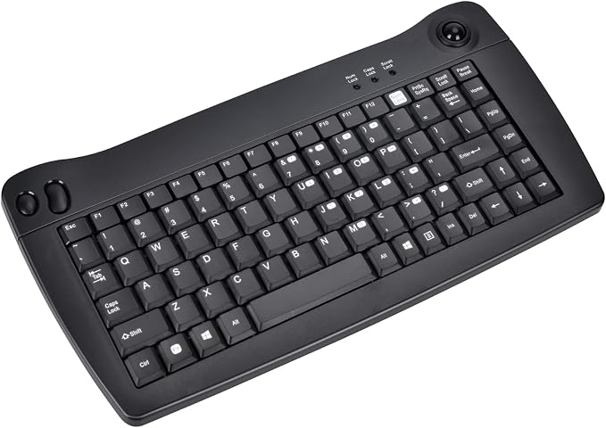 MCSaite MC-8040RF 2.4G Wireless and Bluetooth Mini Keyboard with Built-in Trackball Mouse Multi-Device for Smart TV, TV Box, TV-Connected Computer, Mac, HTPC