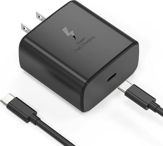 2026 45W Super Fast Charger USB C Android Phone Charger Fast Charging Compatible with Samsung Galaxy S25/S25 Ultra/S25+/S24 Ultra/S24/S24+/S23 Ultra/S23/S22/S20/S21/Note 10,Galaxy Tab, 6ft C Cable