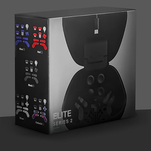 Complete Component Pack for Xbox Elite Controller Series 2 - Accessories Includes 1 Carrying Case, 1 Charging Dock, 1 Charger Cable, 4 Thumbsticks, 4 Paddles and 1 Adjustment Tool(BLACK)