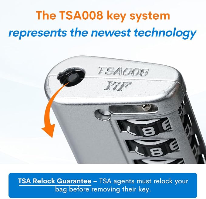 Forge TSA Approved Luggage Locks 4 Digit Combination TSA Travel Locks with TSA008, Open Alert Indicator, Zinc Alloy Body for Luggage, Suitcase, Backpack, and More. 4 Locks.