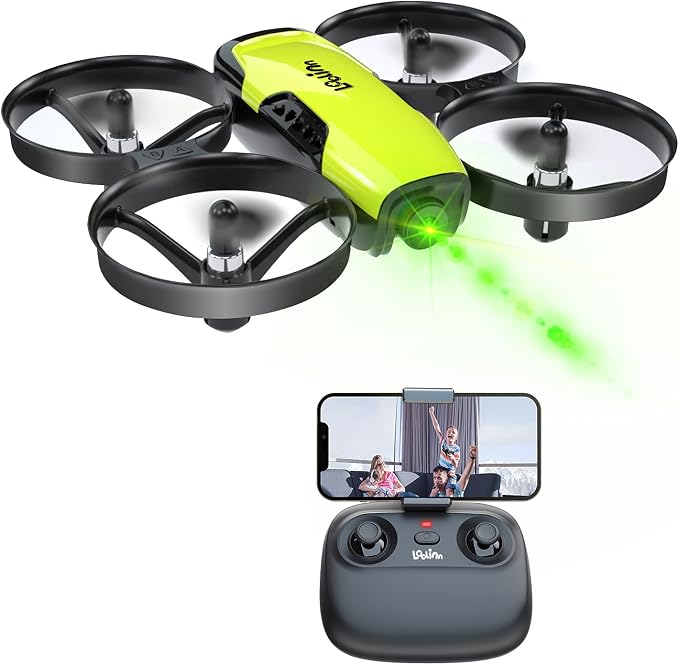 Loolinn | Drone for Kids 8+ Gift with Camera - Mini Drone with 90° Adjustable Camera, Safe for Kids to Play, Easy to Fly, Photos and Videos, Includes Three Batteries (Gift for Kids)