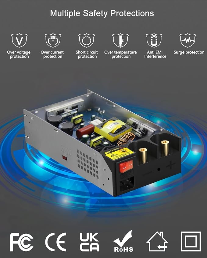 ALITOVE 12V Power Supply 83A 1000W 110V to 12V AC to DC Converter SMPS with Car Cigarette Lighter Adapter Switching Transformer for RV Pump LED Strip CCTV Car Vacuum Stereo Disel Heater