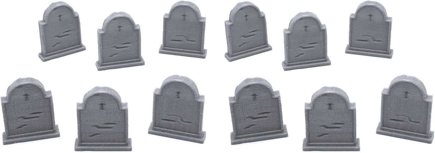 EnderToys Mausoleum Graveyard Tombstones, 3D Printed Tabletop RPG Scenery and Wargame Terrain 28mm Miniatures