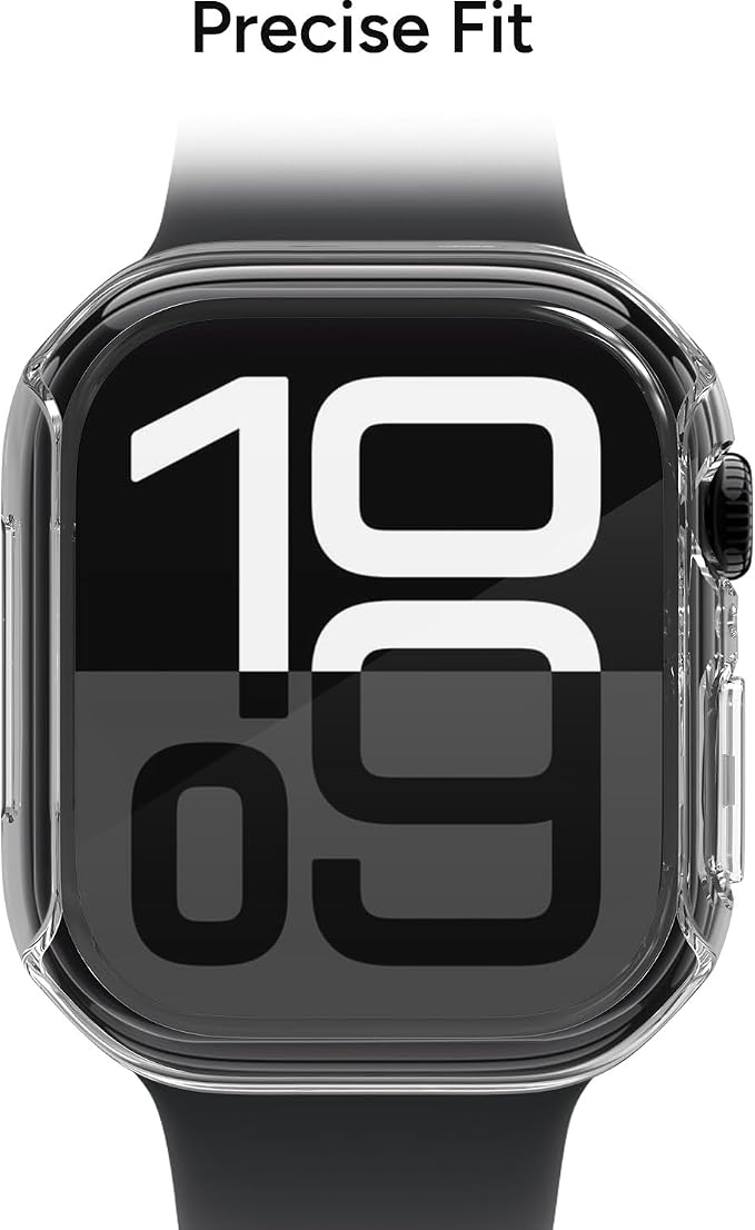 ZAGG Glass 360 Screen Protector for Apple Watch Series 11/10, Watch Size: 46mm, Integrated Bumper, 5X Stronger Impact Protection, Scratch-Resistant, Eco-Friendly Materials