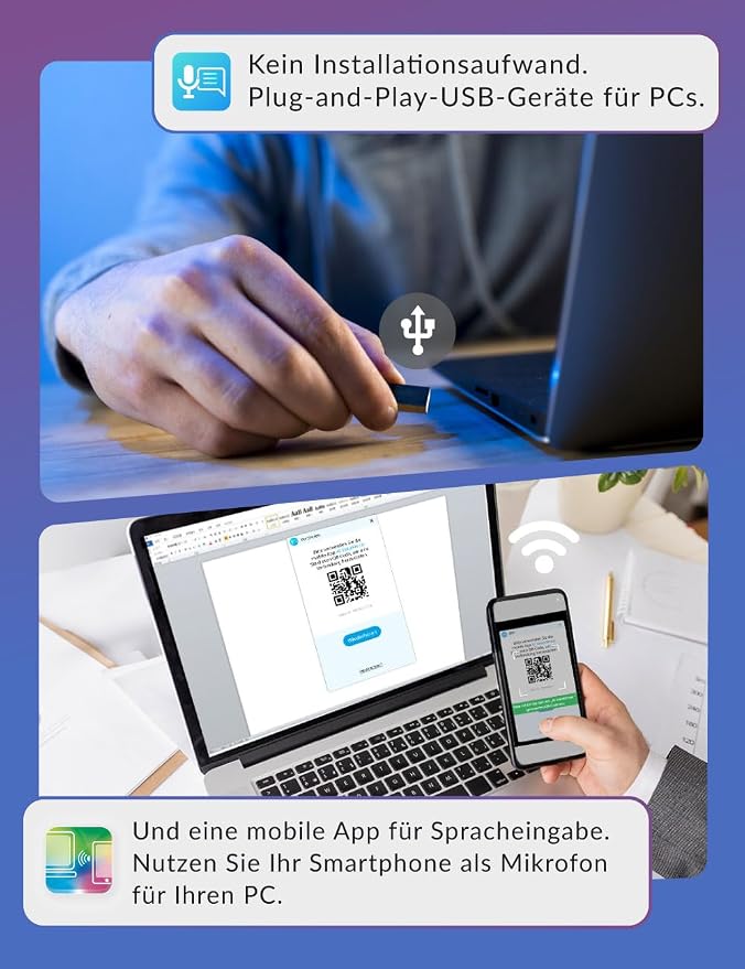 AI VoiceWriter – Smart Dictation & AI Writing Assistant for Windows & Mac | USB Dongle & Mobile App for Voice Input, Proofreading, Rewriting & Multilingual Support
