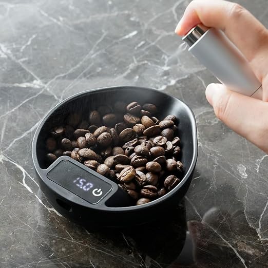 watchget Coffee Bean Dosing Cup, Electronic Scale and Coffee Bean Dosing Tray, Espresso Scale for Beans Weighting and Dose, 0.3-1000g 0.1g Precision Digital Scales