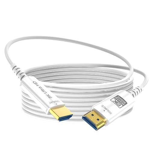 8K Fiber Optic HDMI Cable 165 FT, 8K@60Hz 4K@240Hz, Thin Extra Long HDMI Cable 48Gbps Ultra High Speed, Dynamic HDR, eARC, HDCP 2.2&2.3, 3D, Compatible for PS4/5/Xbox/TV/Laptop/Monitor