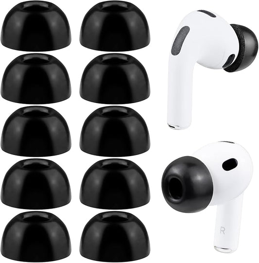 SOULWIT 5 Pairs Memory Foam Eartips for AirPods Pro 3 (3rd Generation 2025), Pro3 Replacement Earbud Ear Tips Accessories (Black/L)