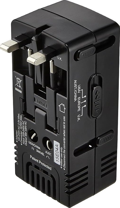 Insignia - All-In-One Travel Adapter/Converter - Black