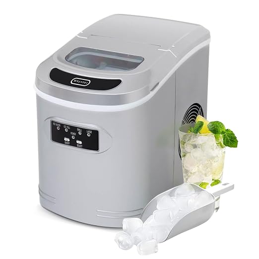 Whynter IMC-270MS Compact Ice Maker, 27-Pound, Metallic Silver