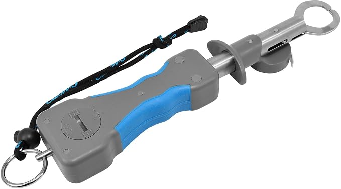 CUDA Digital Grip & Weigh 50Lb | Durable For Saltwater and Freshwater Use Fish Scales with Non-Slip Grip, Integrated Tape Measure & Stainless Steel Jaws | Lanyard Included