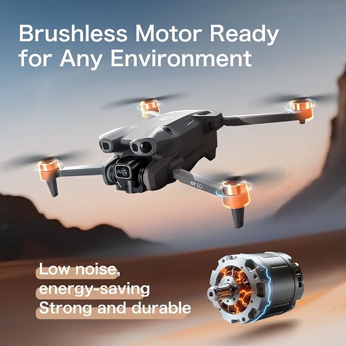 RC Drones with HD Camera for Adults, Brushless Motor Follow Me Foldable FPV RC Quadcopter with Screen Remote Controller, Optical Flow Positioning Headless Mode One Key Takeoff/Landing Lightweight Under 249g Drone Birthday Gifts for Beginners Drones wit...