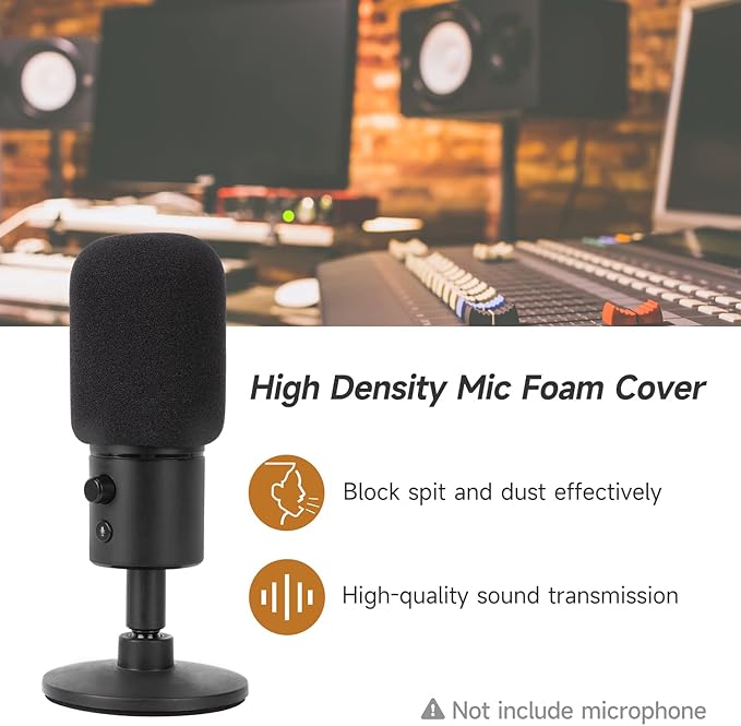 for Razer Seiren X Pop Filter - Mic Foam Cover Windscreen Customized for Razer Seiren X Streaming Microphone