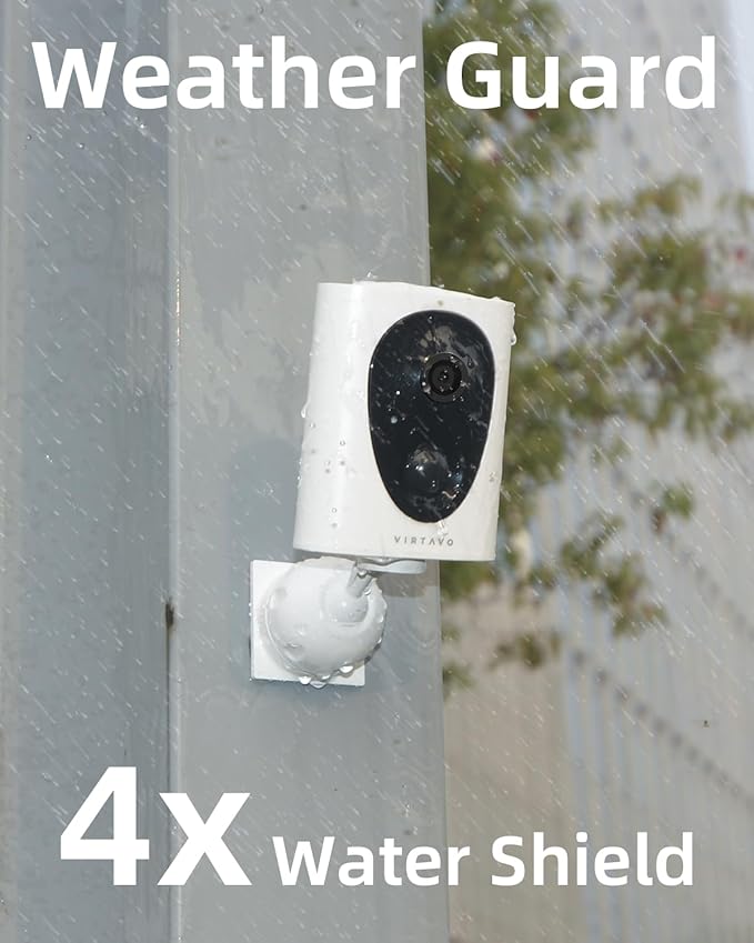 VIRTAVO VistaFlask 2K Security Cameras Wireless Outdoor, Battery Powered, AI Motion Detection, for Home Security, Starlight Lens for Colorful Night Vision, 2-Way Audio, Weatherproof, Cloud/SD Storage