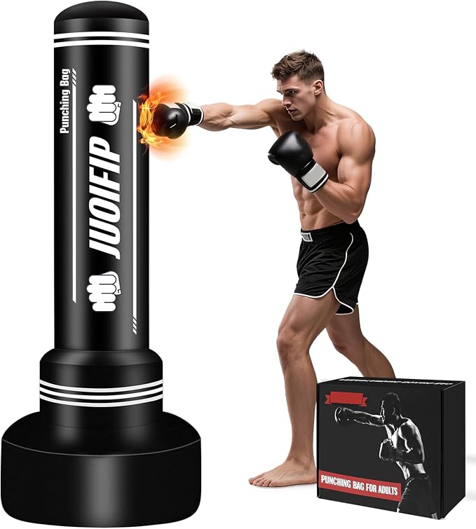 Heavy Punching Bag with Stand Adults Teens,70" Freestanding Boxing Bags Kicking Bag Heavy Bag with Boxing Gloves and Electric Air Pump, Kickboxing Training Equipment Bags Thai Fitness Karate