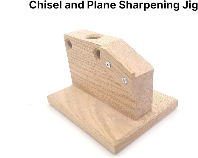 Taytools 6" Ultimate Drill Press Sharpener for Woodworking Tools (Chisels & Plane Blades) - Includes Wooden Sharpening Jig & System for Flattening the Back of Chisels & Plane Irons