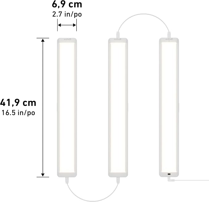 artika Under Cabinet Lighting LED Light Bar - Dimmable, Ultra-Slim, Selectable Color Temperature, Plug-in Closet Light, 1100 Lumens, 22W, Energy Saving