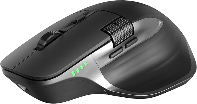 MOJO Ultimate Grip Silent Master Mouse - Rechargeable Bluetooth/Wireless Optical Mouse w/Adjustable Sensitivity and Quiet Buttons