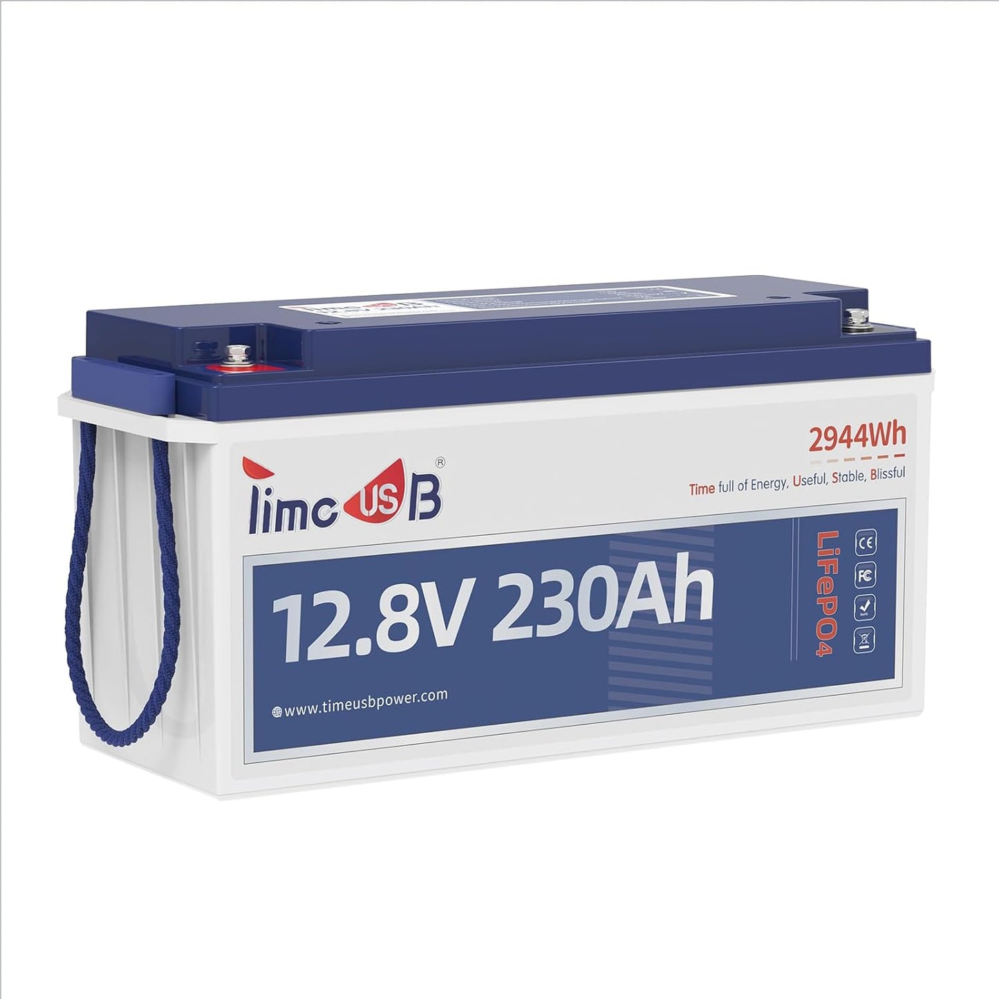 12V 230Ah LiFePO4 Battery, Built-in 150A BMS, Max. 1920W Power Output & 2944Wh Energy Lithium Battery, 15000 Cycles for Your RVs, Solar System, Off-Grid, Camper, etc