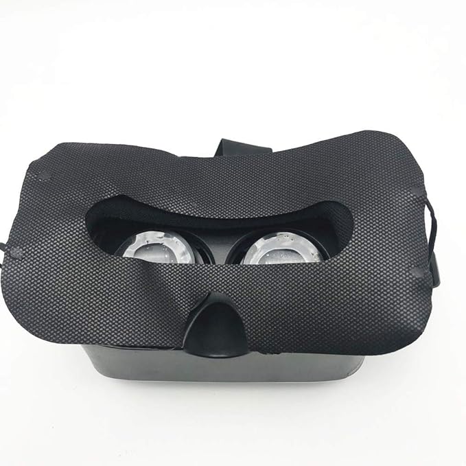 100 Pack Disposable Sanitary Eye Covers - Compatible with HTC Vive Pro/PS VR/Gear VR/Oculus Rift Go & More - White