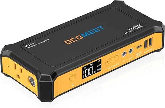 Portable Power Bank with AC Outlet, 99.9Wh Portable Laptop Charger with PD 65W USB-C, 100W AC Fast Charging for MacBook Laptops Drone Steam etc