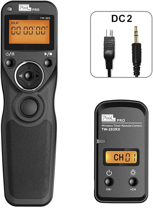 Wireless Remote Shutter Compatible for Nikon, Pixel TW-283 DC2 Wireless Shutter Release Remote Control Compatible for Nikon Z7 Z7II Z6 Z6II Z6III Df D90 D7500 D3300 D3100 D3200 D5000 D5500 D7200 D7000