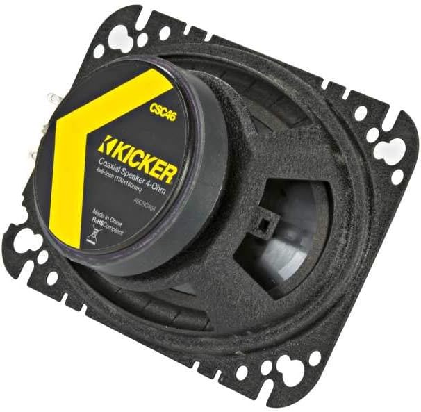 KICKER 46CSC464 CS-Series CSC46 4x6-Inch (100x160mm) Coaxial Speakers, 4-Ohm (Pair)