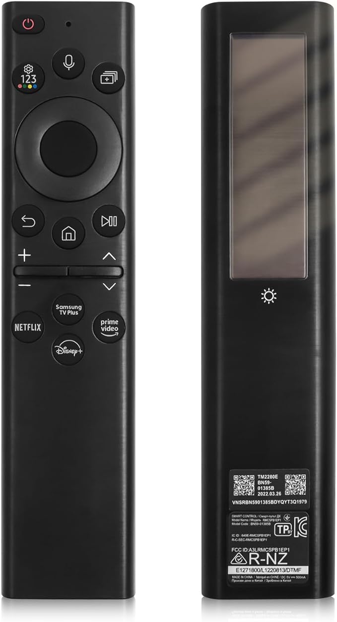 ExploreHome BN59-01391A Solar Voice Remote Control Replacement for Samsung Neo QLED 8K HDR Smart TVs