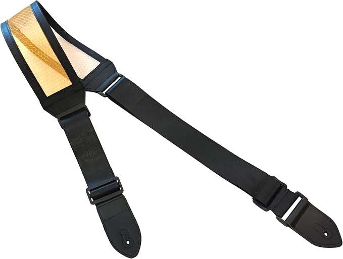 Dragon Crystal Mesh Black Gold Guitar Strap Body Strap Longer Wider Breathable Leather Ultra light Ultra thin High strength Suitable For Electric Bass Traditional Guitar Instruments
