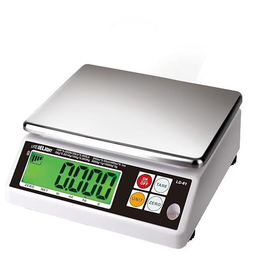 LiteDelight LD-61 Kitchen Scale, Lb/Oz/Kg/g Switchable, Stainless Steel Plate Food Scale, Large LCD Display with Backlight, 30 lb Capacity, 0.005 lb Readability