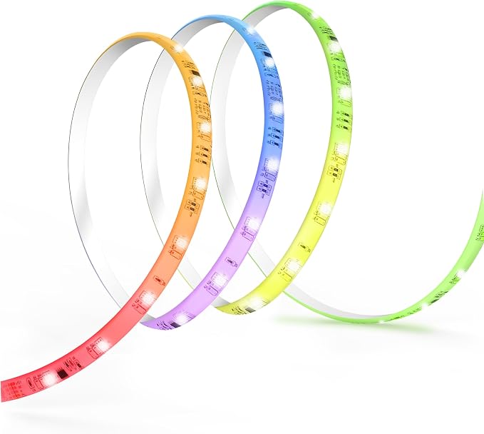 Feit Electric Smart LED Strip Light, 100 Ft, Color-Changing RGB + Tunable White, 2.4GHz Wi-Fi App & Remote Control, Alexa & Google Home Compatible, Flexible Light Strip, TAPE100/RGBW/AG