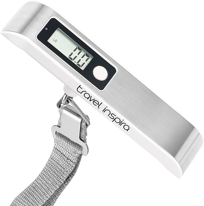 travel inspira Luggage Scale, Travel Essentials, Portable Digital Hanging Baggage Scale for Travel, Suitcase Weight Scale
