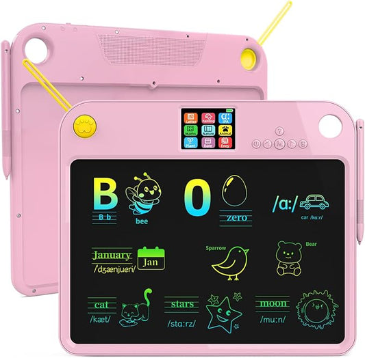 16" LCD Writing Tablet for Kids,Autism Sensory Toys Ages 3 4 5 6 7 Dual Screen Learning, 9 Knowledge Categories, Type-C, Lightweight, Long Battery Life, Ideal Christmas Gifts for Grandkids