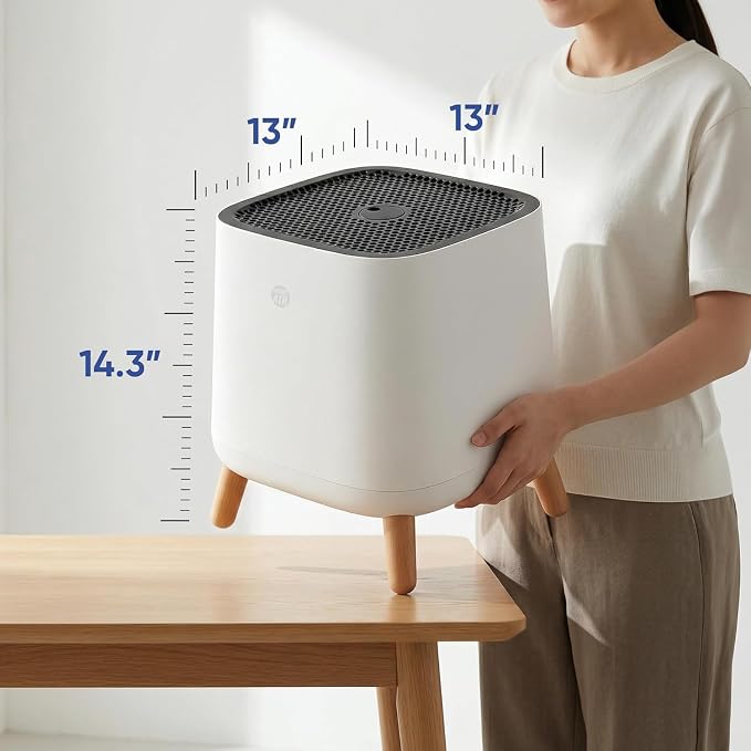 Smart Air(AKA Smart Health) Sqair Air Purifier|H13 HEPA 99.97%| Cleans up to 900 sq ft/30 mins, 23 - 52 dB| For Home, Bedroom, Office, Kitchen|Reduces Allergies, Smoke, Dust, Pet Odors
