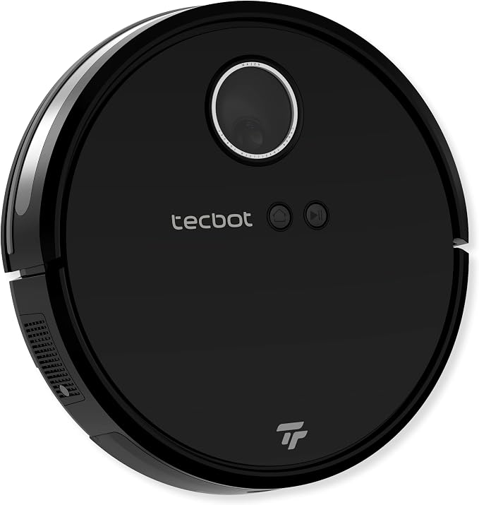 Tecbot S2 Robotic Sweeping/Mopping Vacuum Cleaner with V-SLAM and Gyroscope Navigation, Black; 14.4V; 25W; Wet and Dry Functions; 1800Pa; 0.6L Dust Bin; 0.45L Water Tank; App Voice Control