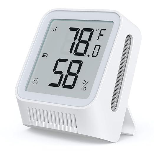 X-Sense WiFi Thermometer Indoor Hygrometer, Digital Temperature Sensor with App Control, Notification Alerts, Temperature Humidity for Bedroom, SBS50 Base Station Required (Not Included)