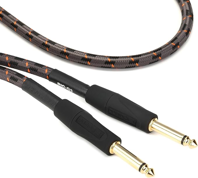 Roland Gold Series Instrument Cable, Straight/Straight 1/4-Inch Jack, 3-Feet