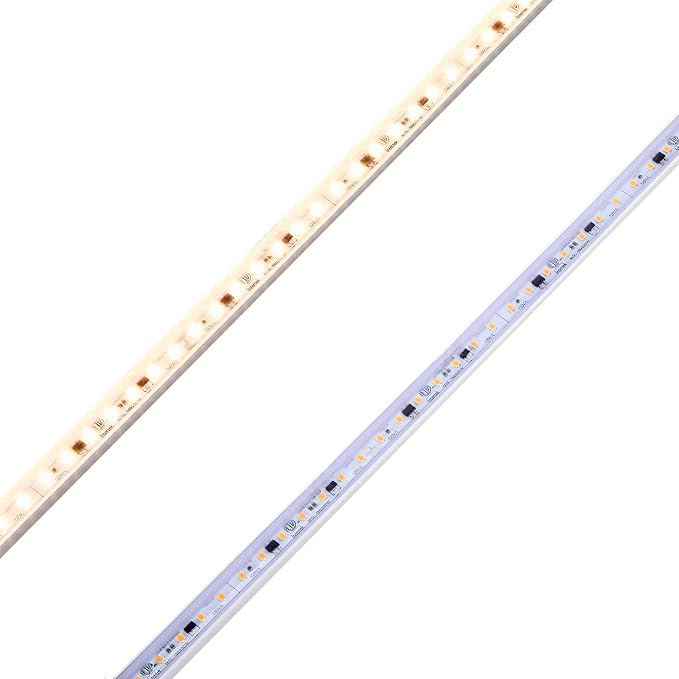 Maxxima 18 in. Hardwired LED Under Cabinet Strip Light, 690 Lumens, 3000K Warm White, Kitchen and Living Room 120V White Cove Lighting, No Power Supply Needed