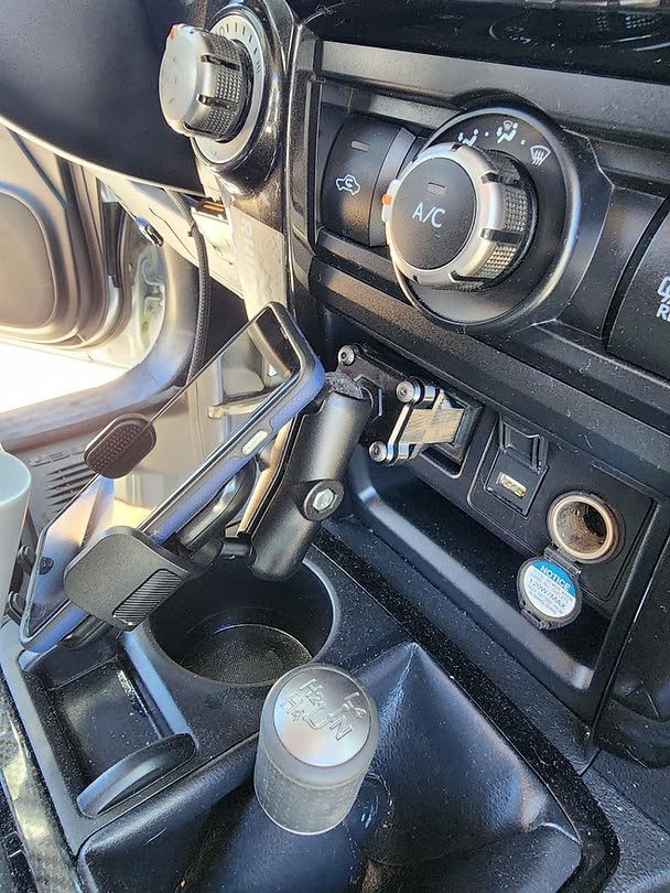 The Original Stubby Smash Phone Mount Kit w/Basic Phone Holder for 5th Gen 4Runners | 1" RAM Compatible Ball Mount for Dashboard Cubby | 5th Generation 4Runner Phone Holder | Made in the USA
