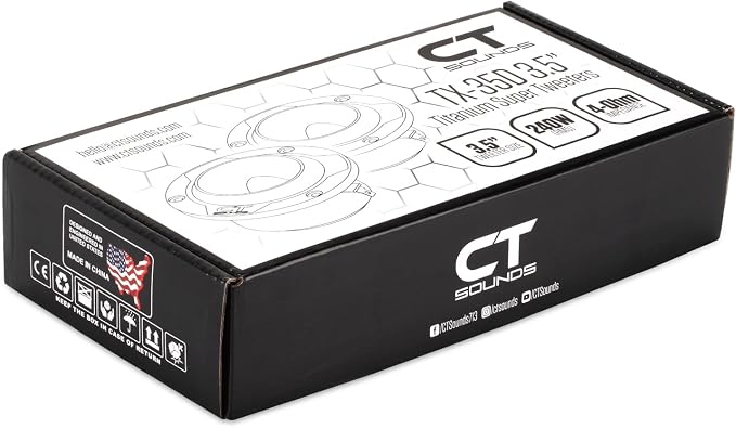 CT Sounds TX-35D 3.5” 480-Watt Titanium Super Tweeters, Pair