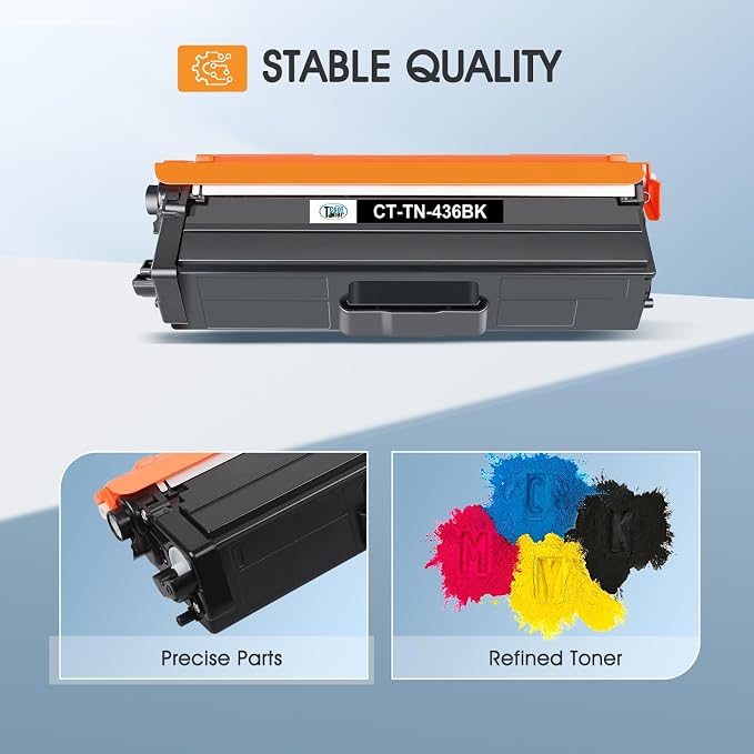 TN436 Toner Cartridge Set MFC-L8900CDW Compatible for Brother TN436 TN 436 TN-436 for Brother MFC L8900CDW HL-L8360CDW HL-L8360CDWT HL-L9310CDW MFC-L9570CDW 8900CDW TN436BK Printer Toner High Yield