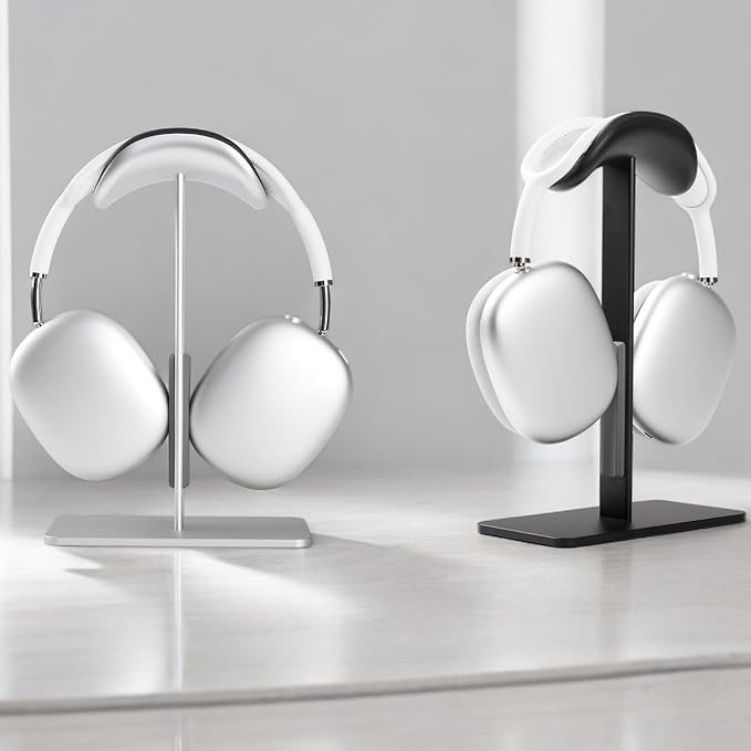 AirPods max Stand with Sleep Mode, Headphone Stand for Desk, Aluminum, Anti-Slip Base, Anti-Scratch Touch Surface(Silver)