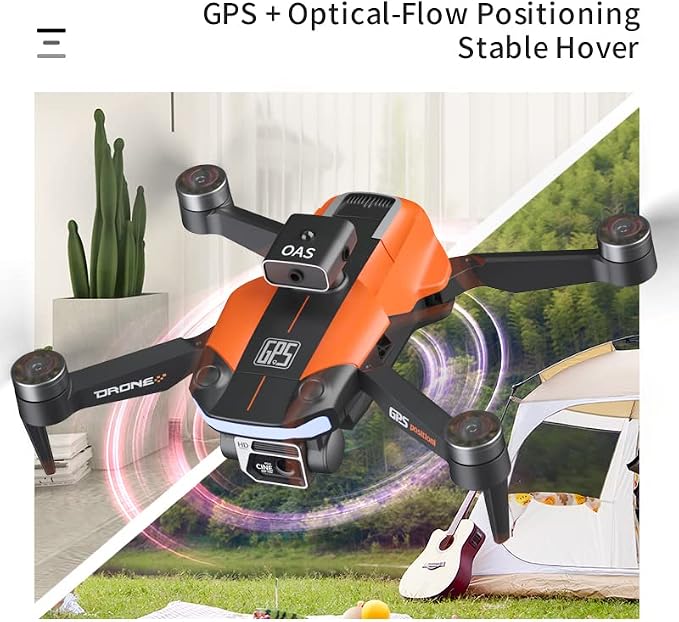 GoolRC GPS Drone with 8K Dual Camera for Adults, 60 Mins Flight with 3 Batteries, Foldable Brushless Motor FPV RC Quadcopter with Carrying Case, Obstacle Avoidance, Auto Return, Optical Flow, Headless Mode, Waypoint Fly