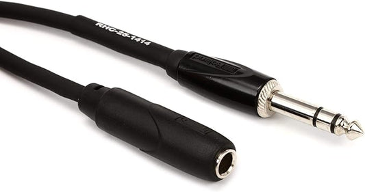 Roland Black Series Headphone Extension Cable, 1/4-Inch TRS Male to Female, 25-Feet (RHC-25-1414)